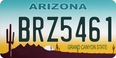 AZ license plate BRZ5461