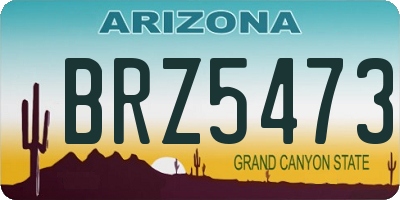 AZ license plate BRZ5473