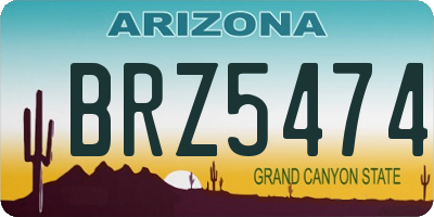 AZ license plate BRZ5474