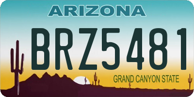 AZ license plate BRZ5481