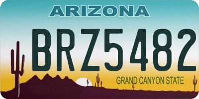 AZ license plate BRZ5482