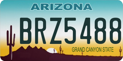 AZ license plate BRZ5488