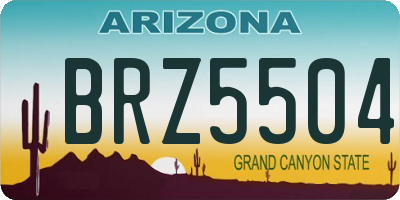 AZ license plate BRZ5504