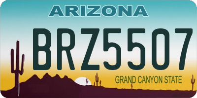 AZ license plate BRZ5507