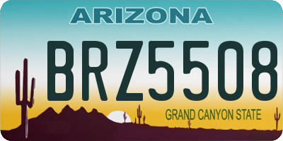 AZ license plate BRZ5508