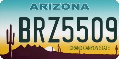 AZ license plate BRZ5509