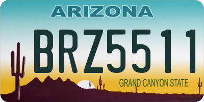 AZ license plate BRZ5511