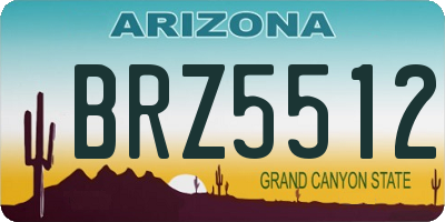 AZ license plate BRZ5512