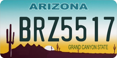 AZ license plate BRZ5517