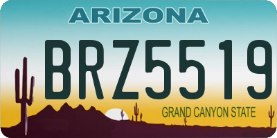 AZ license plate BRZ5519