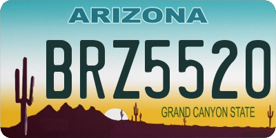 AZ license plate BRZ5520