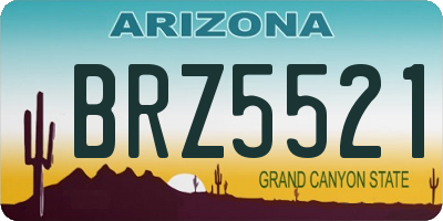 AZ license plate BRZ5521