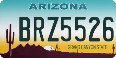 AZ license plate BRZ5526