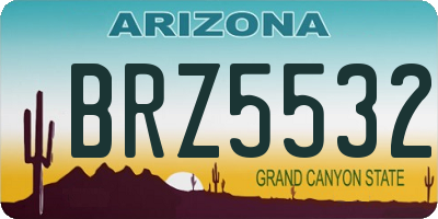 AZ license plate BRZ5532