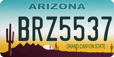 AZ license plate BRZ5537