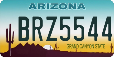 AZ license plate BRZ5544