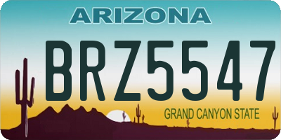 AZ license plate BRZ5547