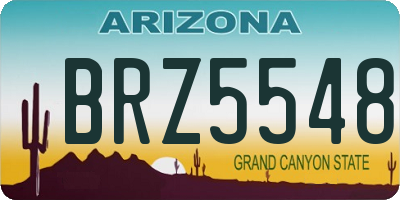 AZ license plate BRZ5548