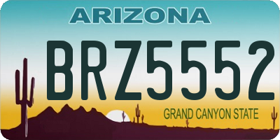 AZ license plate BRZ5552