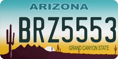 AZ license plate BRZ5553