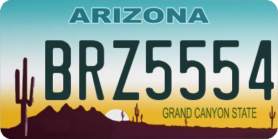 AZ license plate BRZ5554