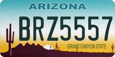 AZ license plate BRZ5557