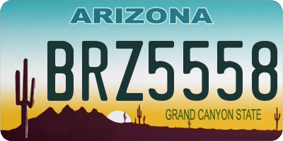 AZ license plate BRZ5558