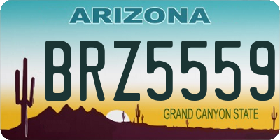 AZ license plate BRZ5559