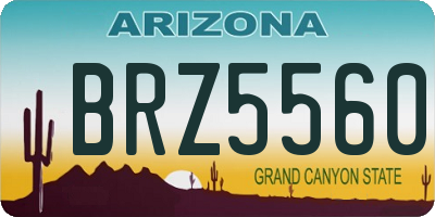 AZ license plate BRZ5560