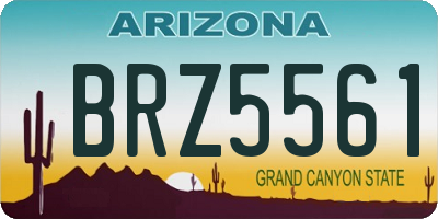 AZ license plate BRZ5561