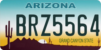 AZ license plate BRZ5564