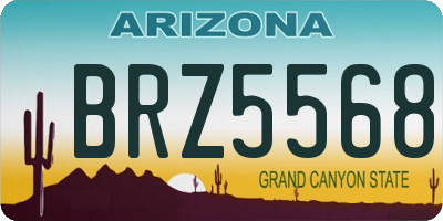 AZ license plate BRZ5568