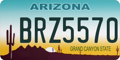 AZ license plate BRZ5570