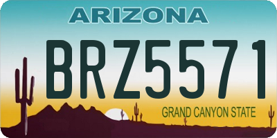 AZ license plate BRZ5571