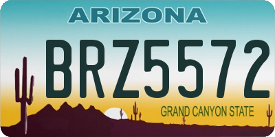 AZ license plate BRZ5572