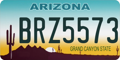 AZ license plate BRZ5573