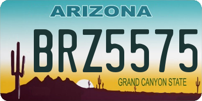 AZ license plate BRZ5575