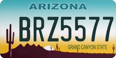 AZ license plate BRZ5577