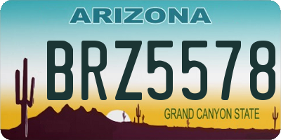 AZ license plate BRZ5578