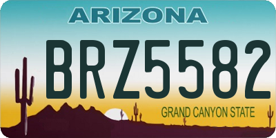 AZ license plate BRZ5582