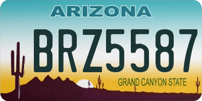 AZ license plate BRZ5587