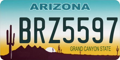 AZ license plate BRZ5597