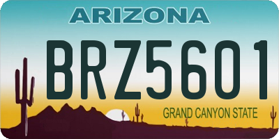 AZ license plate BRZ5601