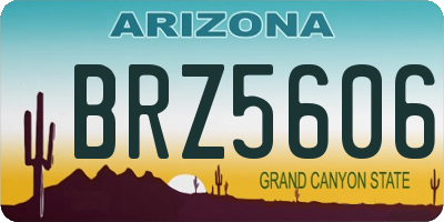 AZ license plate BRZ5606