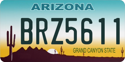 AZ license plate BRZ5611