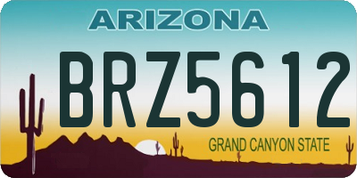 AZ license plate BRZ5612