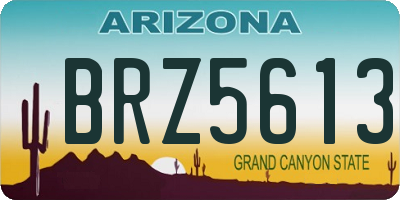 AZ license plate BRZ5613