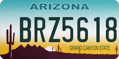 AZ license plate BRZ5618