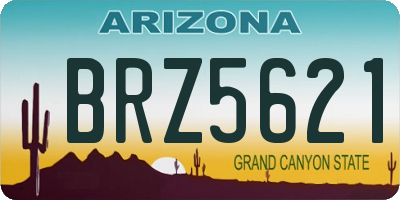 AZ license plate BRZ5621