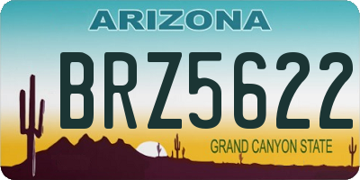 AZ license plate BRZ5622